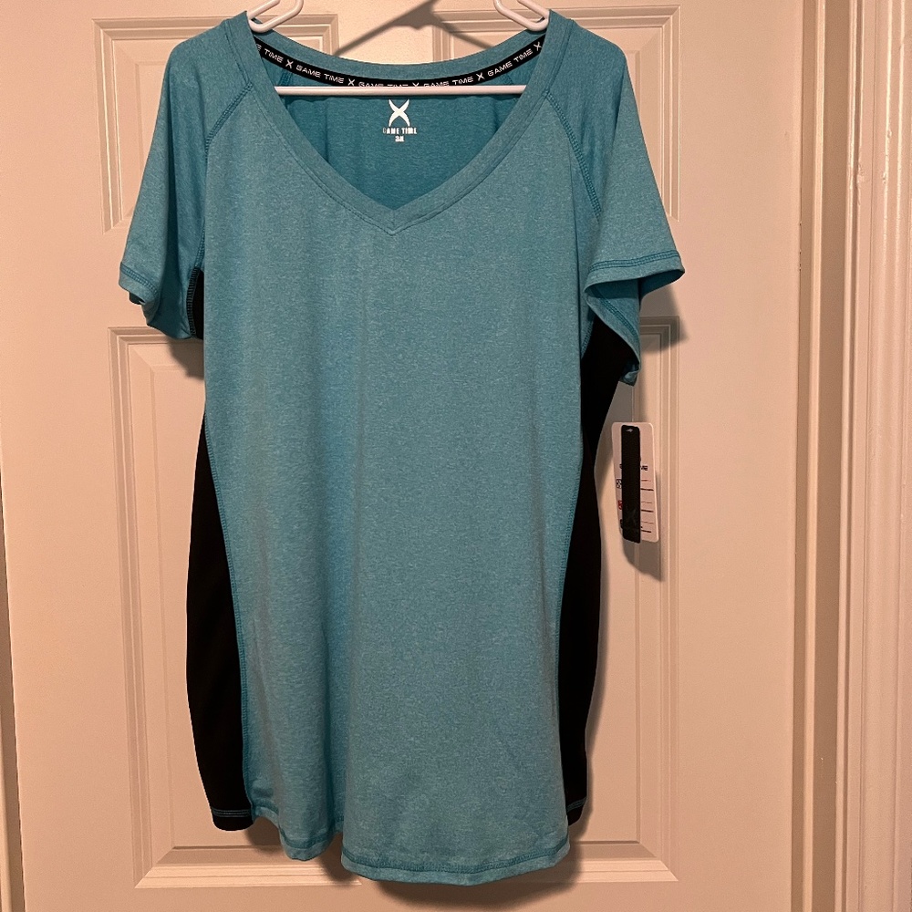 X Game Time Athletic 3X Shirt Blue/Black